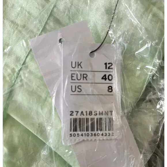 Topshop Lantern Mini Skirt Green Size 8 - Picture 5 of 5